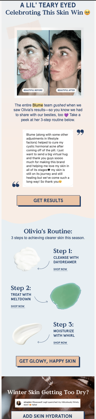 Skincare Email Design